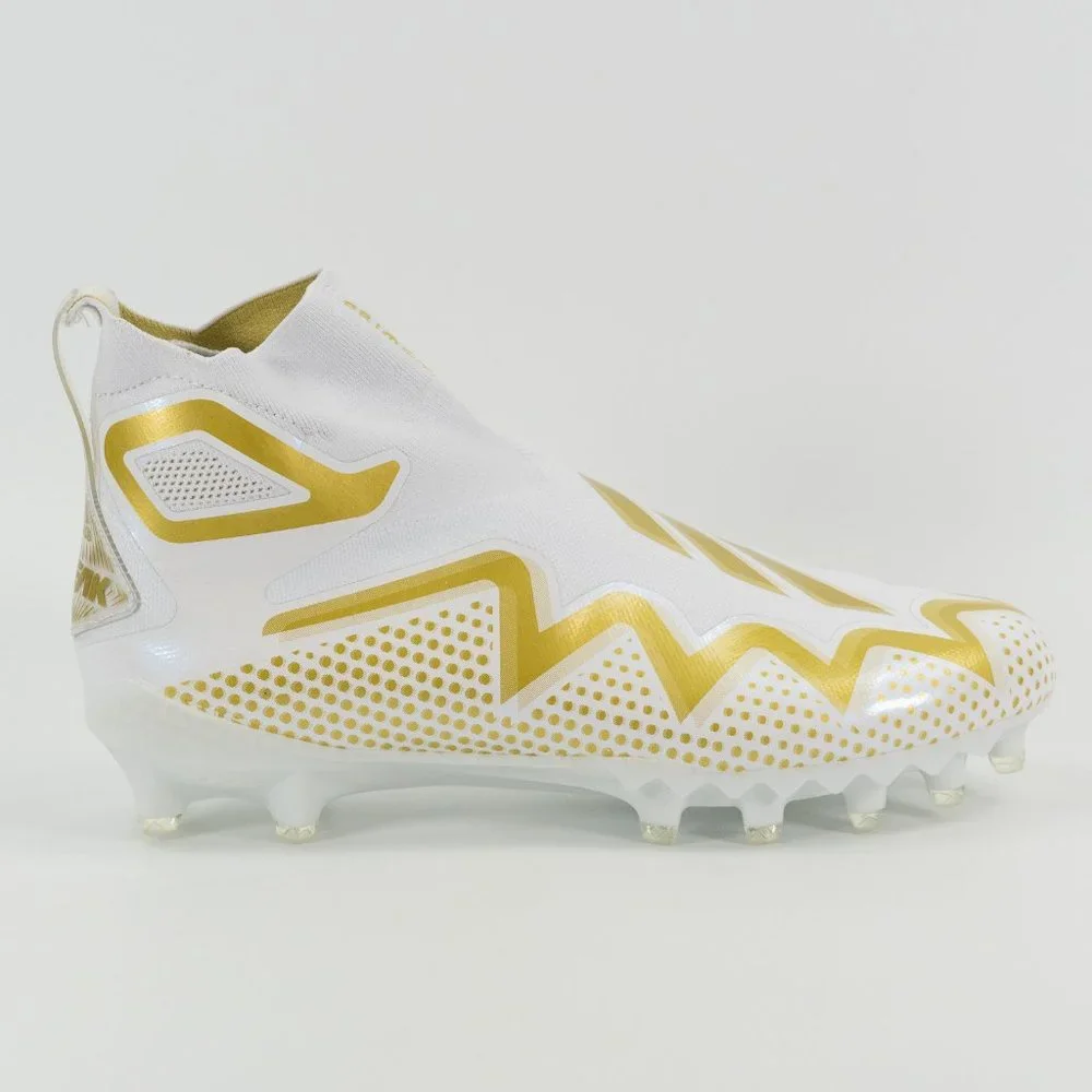Adidas Mens Freak Ultra 22 'White Gold Metallic' Football Cleat GX7979 size 11.5